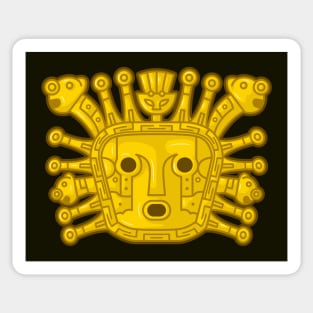 Ancient peruvian Incaic sun god knwowed as "Inti" representation Sticker